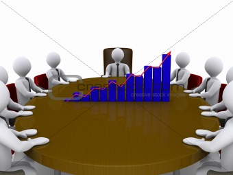 Sales meeting amongst businessmen