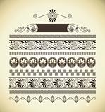 Different types of seamless Greek patterns