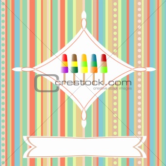 ice cream holiday greetings vector card design