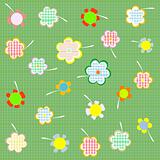 floral seamless retro pattern with many beautiful flowers Vector