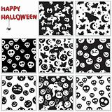 Collection of halloween seamless patterns