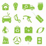 Recycling and clean environment icon set