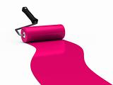 3d paint roller pink