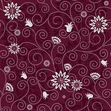 Purple effortless floral pattern