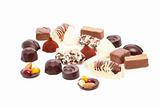 Various chocolate pralines 