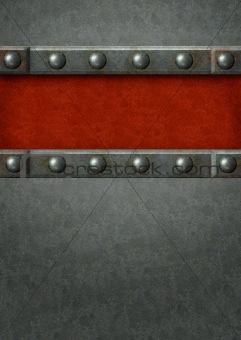 Background - metal plates with rivets