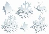 paper snowflakes, vector