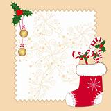 Christmas ornaments greeting card