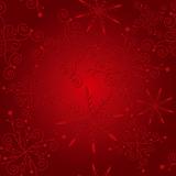 Abstract elegance red christmas snowflake seamless pattern