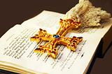 Cross on Holy Bible