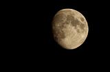detailed photo of moon via telescope