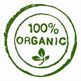 Hundred percent organic ink stamp