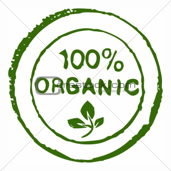 Hundred percent organic ink stamp
