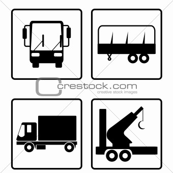 collection of transport icons