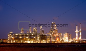 Refinery at night
