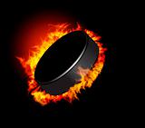 Hockey Puck and_Fire