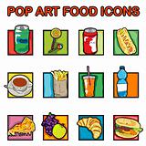 pop art food icons