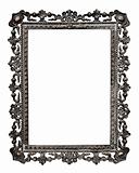 Old metallic picture frame, isolated on white background (No#13)