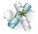 Christmas crackers and decoration
