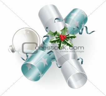 Christmas crackers and decoration