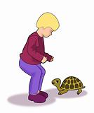 Child and Turtle