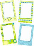 Template photo floral frames, vector