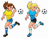 Soccer female players.