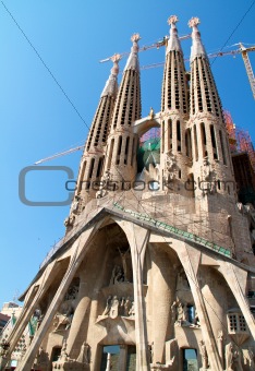 BARCELONA, SPAIN - May 23: La Sagrada Familia - the impressive c