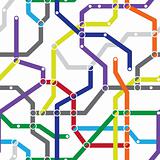 Abstract seamless pattern - metro scheme