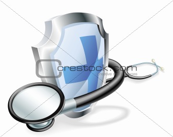 Shield stethoscope medical concept