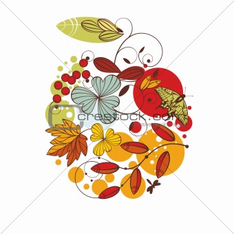floral autumn card