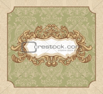 floral vintage frame