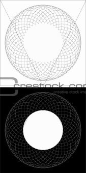 Circular black and white design