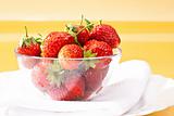 food series: ripe strawberry in the bowl