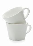two cups, isolated on a white background