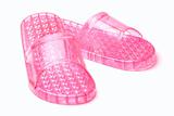 Pink flip-flops, isolated