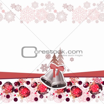 Christmas greeting card with bells