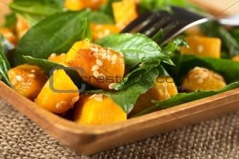 Pumpkin Spinach Salad
