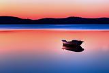 Boat in sunset