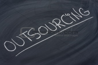outsourcing word on blackboard