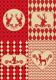 christmas pattern with deers, vector