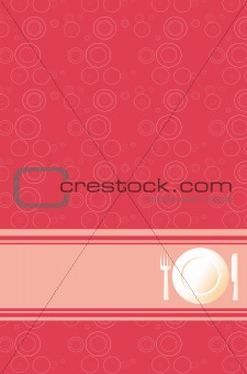 red background for dinner menu