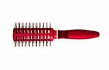 red massages comb isolated on white background