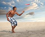 Freestyle Flying Disc Sports Player 