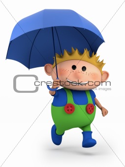 boy with umbrella