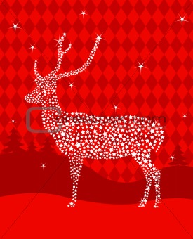 Star Christmas deer