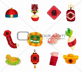Chinese New Year decorative elements