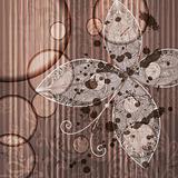 vector abstract butterfly on grunge background 