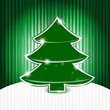 vector christmas tree on abstract grunge background with stripes