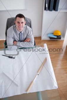 Architect with folded arms